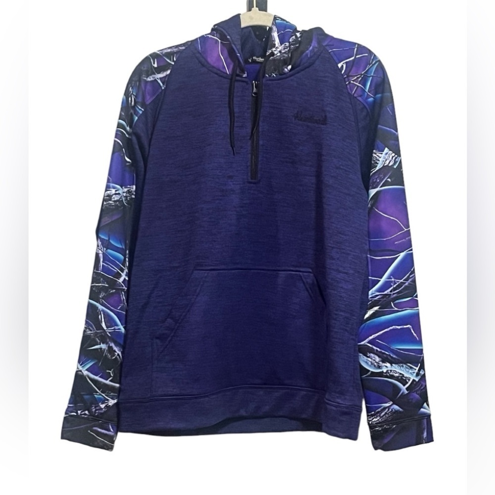 Huntworth Purple Cammo Hoodie Jacket Sz Large